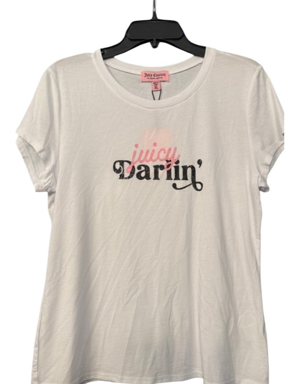 Juicy Couture White Short-Sleeve 'Juicy Darlin'' Graphic Tee